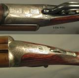 MORTIMER 12 BORE LONDON NITRO PROVED 30" EXTRACTOR DAMACUS- BUILT in 1881- 85% ENGRAVING COVERAGE- LEVER COCKED UNDER LEVER - 2 of 5