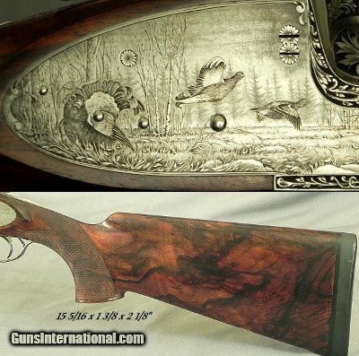BOSIS 12 SIDELOCK MODEL MICHELANGELO- TOTAL SUPERB DASSA ENGRAVED- 29 1/2