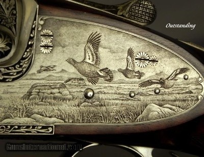 BOSIS 12 SIDELOCK MODEL MICHELANGELO- TOTAL SUPERB DASSA ENGRAVED- 29 1/2