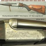 WESTLEY RICHARDS 450/400 3" N. E.- 26" EXTRACTOR Bbls. w/ DOLLS HEAD & THIRD BITE- VERY GOOD BORES- 70% ENGRAVING- NICE WOOD - 1 of 4