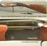 PERAZZI MX3- 12 BORE GAME GUN- 27 1/2" VENT RIB Bbls.- REMAINS in 99% COND.- 1983- 5 EACH BRILEY CHOKES- REMAINS in 99% COND.- DETACHABLE TRIGGER - 1 of 4