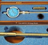 BORE GAUGE- 4 GAUGE 12 to 410- PRECISION INSTRUMENT- COMES in WOODEN CASE- A MUST- Micrometer Set for 12- 20- 28- 410- CAN ADD 16 & 10 Ga. HEADS - 2 of 2
