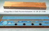 BORE GAUGE- 4 GAUGE 12 to 410- PRECISION INSTRUMENT- COMES in WOODEN CASE- A MUST- Micrometer Set for 12- 20- 28- 410- CAN ADD 16 & 10 Ga. HEADS - 1 of 2