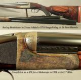 WESTLEY RICHARDS 470 N. E. HAND DETACHABLE DROPLOCK- ORIG & LETTERED 21" Bbls. for a MAHARAJA in 1911- MODERN INSTALLED 375 Flgd. & 20 Ga. Bbls. - 2 of 6