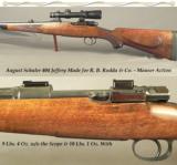 RODDA 404 JEFFERY- MADE by AUGUST SCHULER for RODDA- 1928 SUHL MADE MAUSER- TALLEY Q D MOUNTS-1/2 ROUND 1/2 OCTAGON Bbl. - 1 of 4