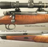 RODDA 404 JEFFERY- MADE by AUGUST SCHULER for RODDA- 1928 SUHL MADE MAUSER- TALLEY Q D MOUNTS-1/2 ROUND 1/2 OCTAGON Bbl. - 2 of 4