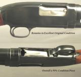 WINCHESTER MOD 12- 20 BORE- ORIG. IMP. CYL. CHOKE- ORIG. & OVERALL REMAINS in 95% COND.- 26" Bbl.- MADE in 1958- NO ALTERATIONS- WOOD MATCHES - 2 of 4
