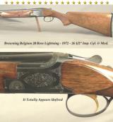 BROWNING BELGIUM 20 BORE- 1972- SQUARE KNOB LONG TANG- 26 1/2" V R Bbls.- I.C. & M- TOTALLY APPEARS UNFIRED & is a 99% GUN - 1 of 3