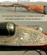 W & C SCOTT "IMPERIAL PREMIER"- SCOTT'S HIGHEST GRADE EVER OFFERED- EXTENSIVE ENGRAVING- 32" EJECT V R Bbls.- BUILT as a PIGEON GUN - 1 of 9