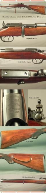 MANNLICHER SCHOENAUER 6.5x54 MS CARBINE- MOD 1903- 18" Bbl.- TOTALLY ORIG. PIECE- NEVER DRILLED or TAPPED- EXC. BORE- DST- VERY HONEST PIECE - 1 of 1