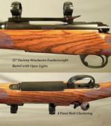 DALE GOENS 30-06- PRE-64 MOD. 70 ACTION- PURE CLASSIC STYLE- NICE WORKMANSHIP- GOENS WRAP AROUND FLEUR-DE-LIS CHECKERING- EXC. WOOD - 2 of 4