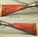 MacNAUGHTON 12 NITRO PROVED HAMMER TOPLEVER GAME GUN- 28" DAMASCUS NP to 2 3/4"- VERY STOUT WOOD FORE & AFT- 6 Lbs. 8 Oz.- WALLS .029"- - 3 of 4