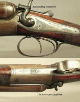 MacNAUGHTON 12 NITRO PROVED HAMMER TOPLEVER GAME GUN- 28" DAMASCUS NP to 2 3/4"- VERY STOUT WOOD FORE & AFT- 6 Lbs. 8 Oz.- WALLS .029"- - 2 of 4