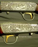 BROWNING BELGIUM 22 by ANGELO BEE- GRADE III- UNFIRED- OUTSTANDING WOOD THAT is BETTER THAN MOST- MADE in 1971- HARTMAN TRUNK - 2 of 4