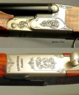 KRIEGHOFF 500 3" N. E. MOD. CLASSIC BIG FIVE- EXCELLENT WOOD- 35% of WELL CUT ENGRAVING COVERAGE- SCALLOPED FRAME- BORES ARE NEW- 15 1/8" LO - 2 of 4