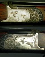 MARIO BESCHI- 20 ENGRAVED by the MASTER ITALIAN ENGRAVER MANRICO TORCOLI- 1985- O/U BOXLOCK EJECT w/ 26" V R Bbls.- NICE WOOD- 5 Lbs.- 14 3/8&quo - 2 of 4