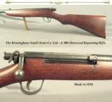 BSA 300 SHERWOOD- MADE in 1934- AVERY UNUSUAL REPEATER SPORTING RIFLE with SOLID BOTTOM METAL & a ONE PIECE STOCK- EXC BORE- TOTALLY ORIGINAL - 1 of 5
