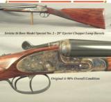 ARRIETA 16 SIDELOCK- MOD. SPECIAL No. 2 MADE in 2004- 29" EJECT CHOPPER LUMP Bbls.- ORIG. & 98% OVERALL COND.- 151/8" LOP- STRAIGHT STOCK - 1 of 4