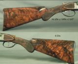 FOX 20 by CSMC- XE GRADE- EXC. WOOD- VERY NICE ENGRAVING- 28" KRUPP Bbls.- ABOUT 1995 & APPEARS UNFIRED- DOUBLE TRIGGERS- FACTORY CASED- 14 5/16& - 3 of 5