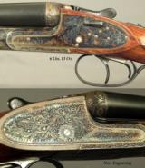 AYA 16 SIDELOCK EJECT MOD No. 2- MADE 1955- 98% COVERAGE of SCROLL- DOUBLE TRIGGERS- 27 1/2" CHOPPER LUMP Bbls.- REMAINS in 99% COND.- NICE WOOD - 2 of 4