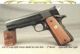 COLT 22 L R SERVICE MODEL ACE- A POST-WAR PIECE- 5" BARREL- THE ENTIRE PIECE RETAINS 99% ORIGINAL BLUE EVERYWHERE- GRIPS 99.9% - 1 of 2