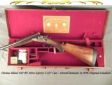THOMAS BLAND 450 #2 N. E.- 90% ORIG. COND.- VERY STOUT RIFLE BOTH METAL & WOOD- EXC. PLUS BORES- 90% ORIG. CASE COLORS- ORIG. LEATHER CASE- NICE STUFF - 1 of 9