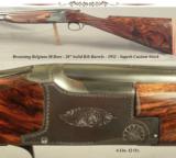 BROWNING BELGIUM 20- NEAR EXHIBITION CUSTOM WOOD- 28" SOLID RIB Bbls.- MADE in 1952- STRAIGHT STOCK at 14 1/4"- 6 Lbs. 12 Oz.- EXCELLENT WOR - 1 of 6