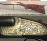 L. C. SMITH 20 BORE SPECIALTY GRADE- VERY NICE ORIG. COND.- MADE in 1941- 28" EJECT Bbls.- FEATHERWEIGHT FRAME at 6 Lbs. 10 Oz.- 14 1/4" LOP - 1 of 4