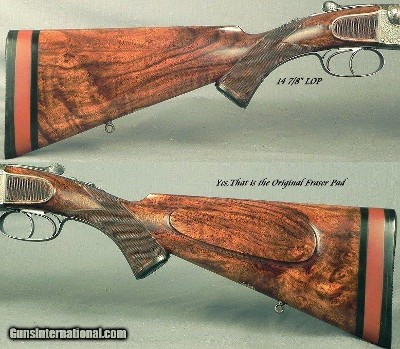 DAN'L FRASER 500/450 #1 BPE- 96% COND. & ORIG. METAL & WOOD- MUSEUM QUALITY & MUSEUM CONDITION- BORES &CHAMBERS are PERFECT- ORIG. O&L CASE- GR - Image 6 of 12