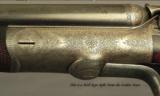 JAMES LANG 450 3 1/4" BPE- 1891 DELUXE GRADE HAMMER UNDERLEVER- EXC. BORES- 95% COVERAGE of EXC. ENGRAVING- VERY SOLID RIFLE- A LOT of LIFE LEFT - 7 of 8