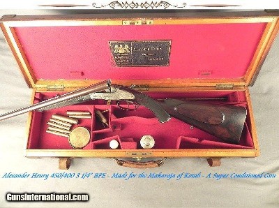 ALEXANDER HENRY- 450/400 3 1/4" BPE- MAHARAJA of KOTAH- THE MAN THAT ORDERED the ROLLS ROYCE with a MACHINE GUN & CANNON on BOARD (Photos)- SUPER