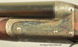 LANG 450 3 1/4" BPE- 1897 DELUXE GRADE TOPLEVER EJECT- EXC. PLUS BORES- 90% ORIG. CASE COLORS- 95% SUPERB & UNUSUAL ENGRAVING- O&L ORIG. TRUNK- G - 6 of 9