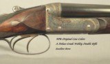 LANG 450 3 1/4" BPE- 1897 DELUXE GRADE TOPLEVER EJECT- EXC. PLUS BORES- 90% ORIG. CASE COLORS- 95% SUPERB & UNUSUAL ENGRAVING- O&L ORIG. TRUNK- G - 3 of 9