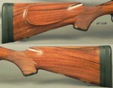REMINGTON 375 H&H LEFT HAND CUSTOM SHOP MOD 700 SAFARI GRADE- 1985- SCHMIDT & BENDER 1.5 x 6- QUICK DETACH PIVOT MOUNTS- STEEL FLOORPLATE- 14" LO - 3 of 5