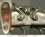 POLI 12 SIDELOCK HAMMER GUN- 2003- 90% COVERAGE of EXC. & WELL CUT ENGRAVING- 30" EXTRACTOR CHOPPER LUMP DEMIBLOC Bbls.- EXC. WOOD- 14 3/4"- - 10 of 10