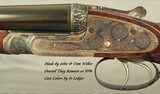 WILKES 12 BORE PAIR of BEST SIDELOCK GAME GUNS by JOHN & TOM WILKES- 1993 & REMAIN LIKE NEW- 28" CHOPPER LUMP Bbls.- EXC. WOOD- EXC. ENGRAVING- B - 3 of 11
