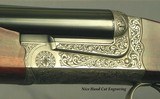 CHAPUIS 470 N. E. MOD AFRICAN PH II- EXC. HAND CUT ENGRAVING w/ 90% COVERAGE- VERY NICE WOOD- OVERALL 98%- 14 3/4" LOP- 10 Lbs. 1 Oz.- 23 5/8&quo - 2 of 5
