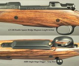 AMERICAN HUNTING RIFLES (AHR) 450 RIGBY- MOD SAFARI 550 DGR- CZ 550 MAG DOUBLE SQUARE BRIDGE ACTION- SWAROVSKI 1 x 6- TALLEY QD RINGS- BUILT TOUGH - 3 of 6