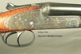 AYA 16 ROUND BODY SIDELOCK EJECT MOD No. 2- MADE in 2008- 98% COVERAGE of SCROLL- DOUBLE TRIGGERS- 28" CHOPPERLUMP Bbls.- 99% COND.- 15" - 2 of 5