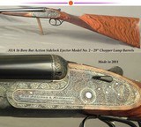 AYA 16 BAR ACTION SIDELOCK EJECTOR MODEL No. 2- MADE in 2011- 98% COVERAGE of SCROLL- DOUBLE TRIGGERS- 29" CHOPPER LUMP Bbls.- VERY NICE WOOD - 1 of 5