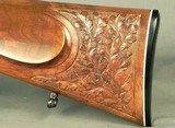 MANNLICHER SCHOENAUER 270 WIN. SUPER DE LUXE (NOT JUST a DE LUXE) MOD. 1952 CARBINE- 90% GAME SCENE ENGRAVING- A LOT of STOCK CARVING- OVERALL - 6 of 9