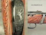 MANNLICHER SCHOENAUER 270 WIN. SUPER DE LUXE (NOT JUST a DE LUXE) MOD. 1952 CARBINE- 90% GAME SCENE ENGRAVING- A LOT of STOCK CARVING- OVERALL - 8 of 9