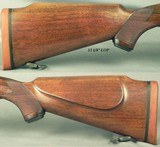 WINCHESTER 458 WIN. MAG. MOD 70 PRE-64 SUPER GRADE AFRICAN- 98% BLUE OVERALL- ORIG. WOOD FINISH at 97%- 1957- THE BORE is EXC.- SLING SWIVELS - 4 of 5