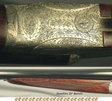 GRULLA 12 SIDELOCK EJECT MOD. 215- 28" CHOPPER LUMP Bbls.- ROSE & SCROLL ENGRAVING- NICE WOOD- ENGLISH STOCK at 14 7/8"- OVERALL 98%- MADE 1 - 5 of 5