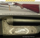CHURCHILL 500 3 1/4" BPE- WEBLEY ACTION- TOPLEVER HAMMERLESS- EXC. BORES- 98% FINE SCROLL ENGRAVING COVERAGE- DELUXE GRADE WEBLEY ACTION - 1 of 6