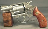 SMITH & WESSON CLASS "A" FACTORY ENGRAVED MODEL 60 CHIEFS SPECIAL STAINLESS STEEL- 90% COVERAGE OVER THE ENTIRE PIECE- 1 7/8" Bbl.- 38 - 2 of 3