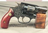 SMITH & WESSON CLASS "A" FACTORY ENGRAVED MODEL 36 - 90% COVERAGE OVER THE ENTIRE PIECE - .38 S&W SPECIAL - 1 7/8" BARREL - 1 of 3
