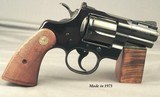 COLT PYTHON in 357 MAGNUM- 2 1/2" VENT RIB BARREL- MADE in 1973- 98% ORIGINAL ROYAL BLUE- 99.5% CONDITIONED CHECKERED WALNUT GRIPS - 2 of 4