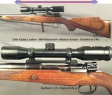 RIGBY- LONDON- 308 WIN.- MAUSER ACTION- BUILT 1983- BORE is NEW- IDEAL for the LADY or KIDS- KAHLES 4 x 32- EXC. INTERNAL INLETTING- OVERALL at 96% - 1 of 4