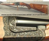 CHAPUIS 450/400 3" N. E.- NEW 2019- MOD. BROUSSE- NICE WOOD- 95% FLORAL ENGRAVING & GAME SCENE- 9 Lbs. 6 Oz.- 25 5/8" EJECT Bbls.- READY for - 1 of 4